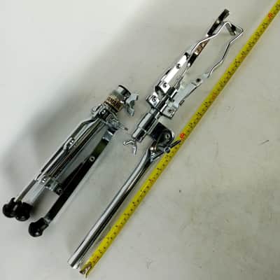 *Yamaha Snare Drum Stand Adjustable Side-Basket Single-Braced Tripod Chrome 80s* image 6