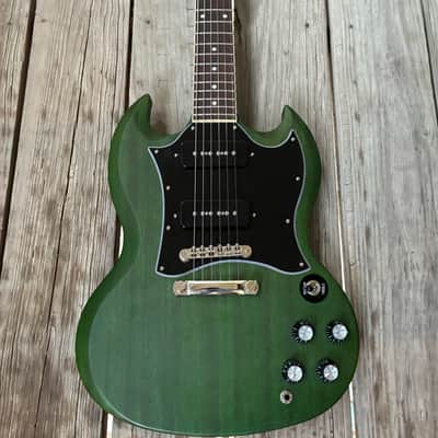 Epiphone SG Classic Worn P90 2020 - Present - Worn Inverness Green electric guitar satin Vintage style image 4