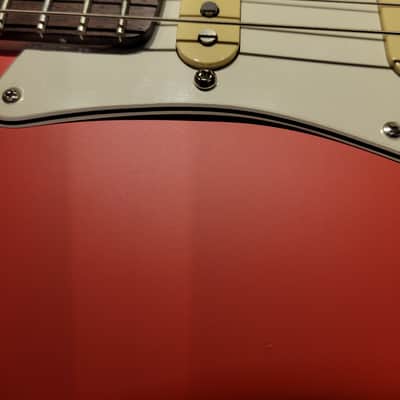 USA MADE Custom Fender Lic. Stratocaster Satin Fiesta Red w/Indian Rosewood, Fender Tex-Mex Pickups image 17