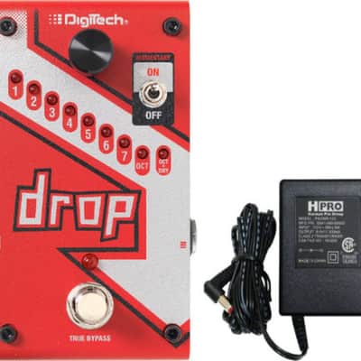 Digitech DROP Compact Polyphonic Drop Tune Pitch-Shifter w/ Power Supply and 2 Patch Cables image 9