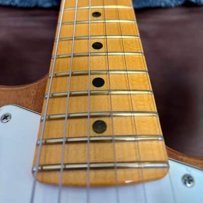 Fender Rarities Series Flame Koa Top American Original '50s Stratocaster with Maple Fretboard 2019 - Natural image 7