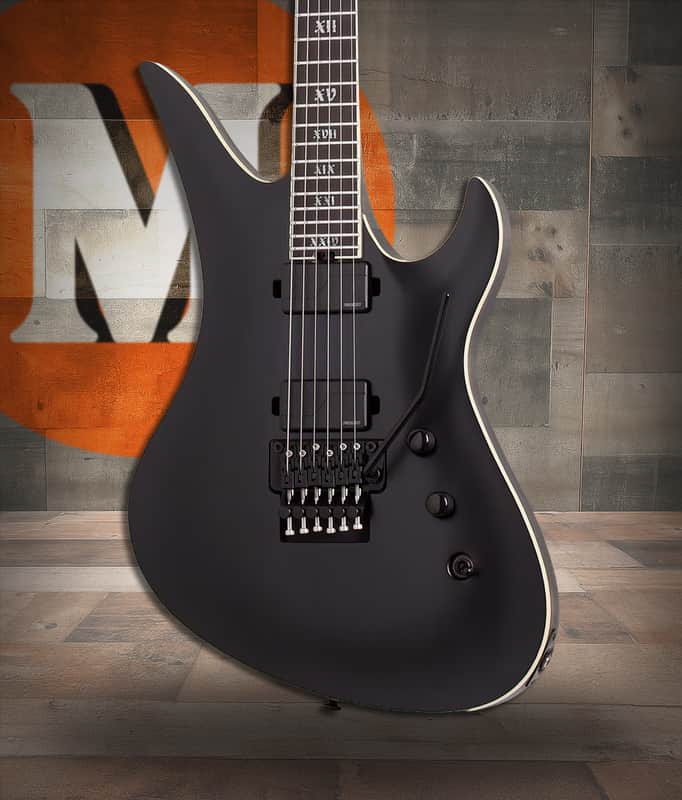 Schecter Avenger FR SLS Elite Evil Twin - Satin Black (1369) image 1