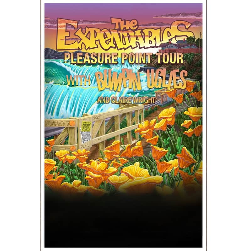 THE EXPENDABLES | Bumpin' Uglies Pleasure Point Tour 2023 Ltd Ed New RARE Poster! Rock Punk Surf Reggae Dub Ska Alternative image 1