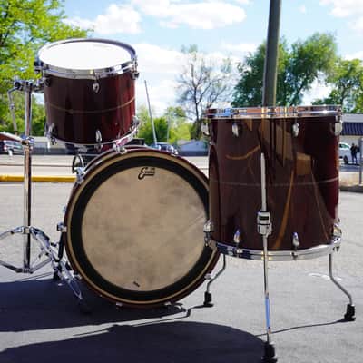 Tama/Japan Star Series 3pc Pure Bubinga Shell Pack - Dark Red Cordia Lacquer | 13", 16", 22" image 3