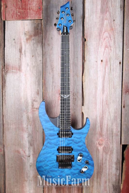 Washburn PXM10FRQTBLM Parallaxe with Quilted Maple Top Trans Blue image 1