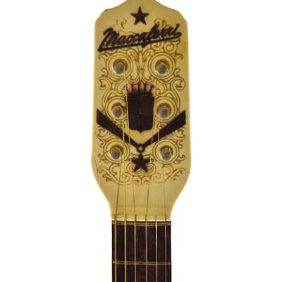 Vintage 1950s Maccaferri G30 Decorated Archtop Plastic Guitar w Original Box + Goodies image 6