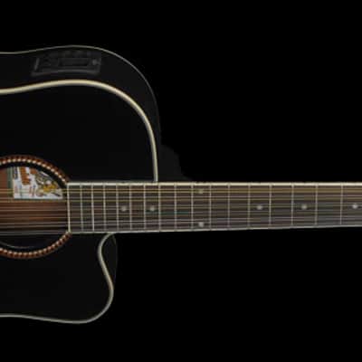Oscar Schmidt OD312CEB Dreadnought Cutaway Style Mahogany Neck 12-String Acoustic-Electric Guitar image 3