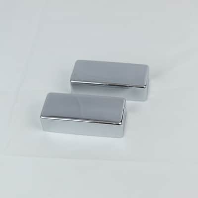 2x Metal Regular Mini Humbucker Pickup Cover No Pole holes, 29x68mm Chrome