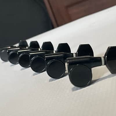 2000's Korean Era Ibanez RG & S Series Black Dual Pin Tuning Pegs Tuners 6 In LIne image 2