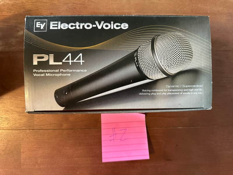 Electro-Voice PL44 Supercardioid Dynamic Handheld Vocal Microphone 2000s - Black image 1