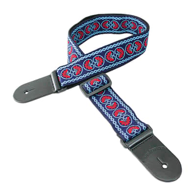 Walker and Williams Vintage Series 60's Style H-17 Hippie Strap Blue & Red image 1