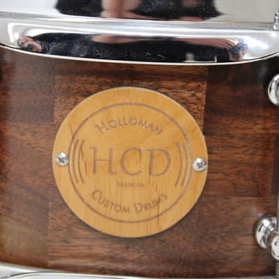 Holloman Custom Drums 5x14" Walnut - hand rubbed urethane over danish oil image 2