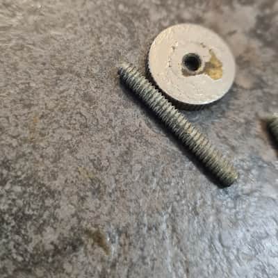 Gibson ABR-1 thumb wheels & pin posts 1950s 1960s - nickel image 6