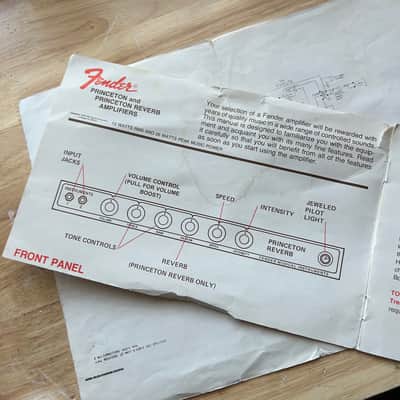 1970s Fender Princeton/Princeton Reverb Manual and Schematic Original image 2