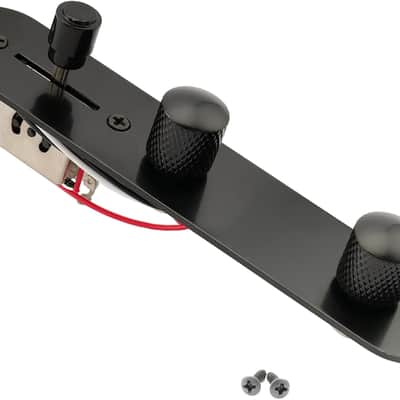 32mm Loaded Tele Control Plate Pre-Wired 3-Way Switch with Wiring Harness for Fender Telecaster Electric Guitar,Black image 1