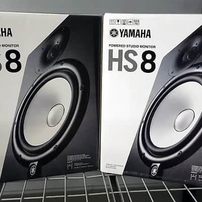 Yamaha HS8 Powered Studio Monitor (Pair) 2025 HS-8 Black - In boxes with power cables