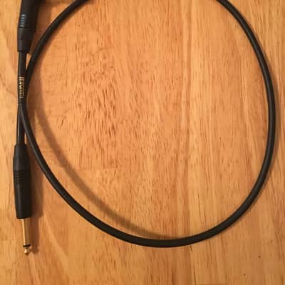 Mogami Gold Instrument-03R 1/4" TS to Right Angle 1/4" TS - 3'