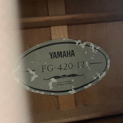 yamaha fg-420-12 12 string acoustic guitar with new set of strings image 14