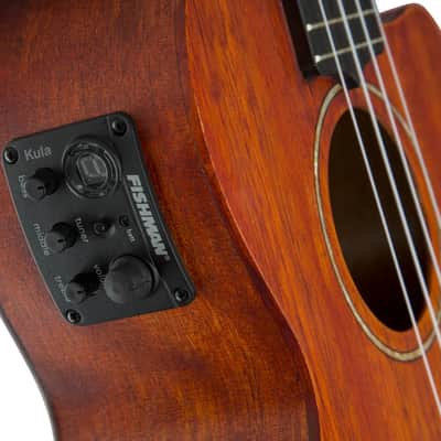 Gretsch G9121 A.C.E. Tenor Ukulele with Gig Bag, Acoustic-Cutaway-Electric, Fishman Kula Pickup, Honey Mahogany Stain #2732042321 image 4