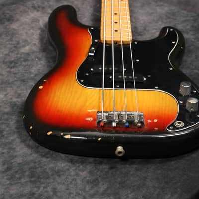 1977 Fender Precision Bass - Sunburst - OHSC image 12