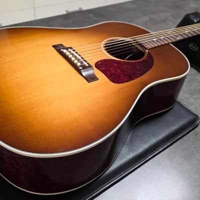 Gibson J-45 Custom 1 of 40 Quilt Bubinga USA Custom Shop J45 Quilted Figured Limited Edition Honeyburst Acoustic Guitar LR Baggs image 10
