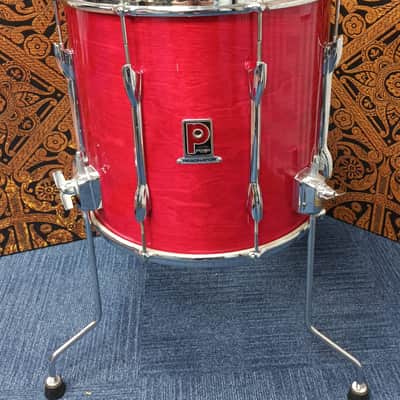 Premier 1980s Resonator 16″ x 15″ Floor Tom Drum in Flame Red image 2
