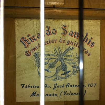 Belle guitare du luthier Ricardo Sanchis Nacher vers 1930/40 tête à chevilles 1,01 kg! image 14