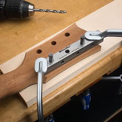StewMac Guitar Tuner Drill Jig, 3-in-line image 3