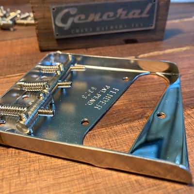 General Vintage Tone  Telecaster 1955 - 1958 Bridge plate Fender USA and GVT steel saddles imperial image 3