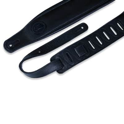 Levy's 3" Wide Black Garment Leather Guitar Strap image 2