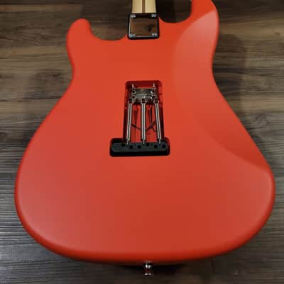 USA MADE Custom Fender Lic. Stratocaster Satin Fiesta Red w/Indian Rosewood, Fender Tex-Mex Pickups image 8