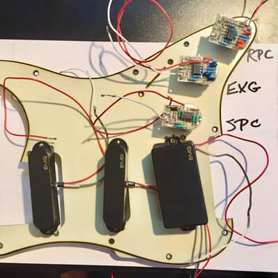 EMG 85 SA SA - black + SPC, EXG, RPC , switch, jack + all drawings, diagrams to wire up - mid 1980's image 1