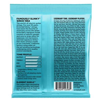 Mighty Slinky Nickel Wound Electric Guitar Strings 8.5 - 40 Gauge Set - world standard special-tempered+tinned steel & ni-plated wrap on steel hex core image 2