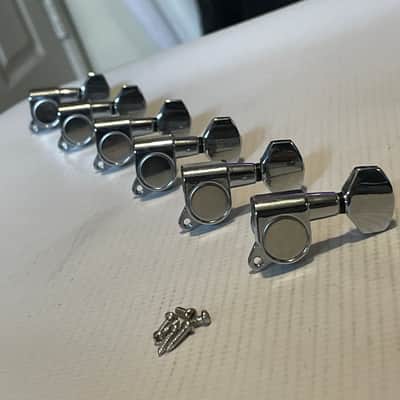2020's Kramer Baretta Series GOTOH Style 6 In Line RH Chrome Tuners Tuning Pegs image 1