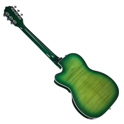 Airline Guitars Tuxedo Greenburst Flame image 8