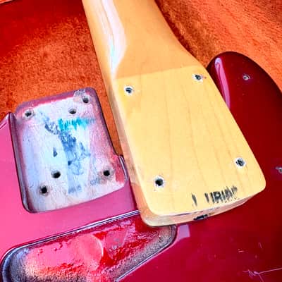 1991 Fender 62 American Vintage Stratocaster Candy Apple Red Custom Shop Pickguard AVRI image 5