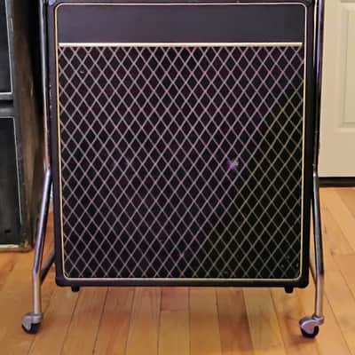 VOX - 1967 Westminster V1182 Solid State Amp Head - 1968 Royal Guardsman Model V4131 Cabinet - Rolling/Tilting Metal Stand - Black - Thomas Organ Company - California - USA - "AS-IS" image 3