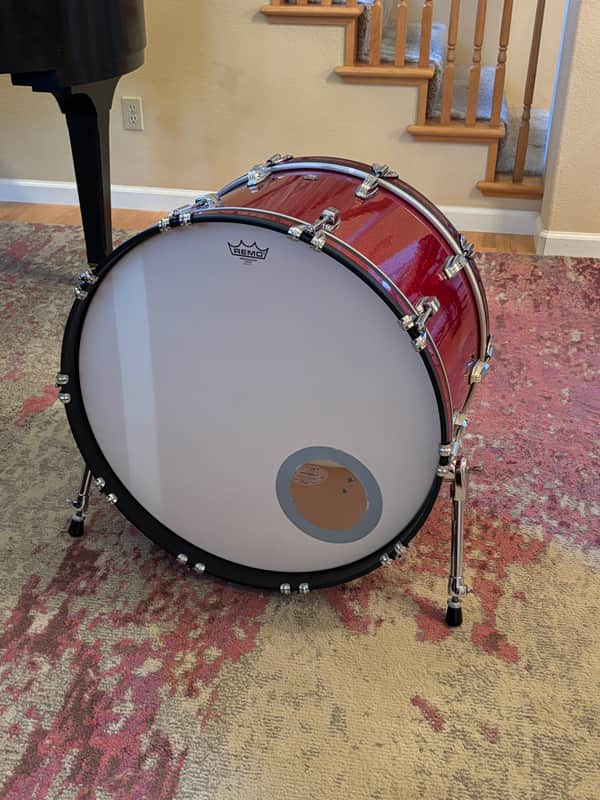 Ludwig LB844 Classic Maple 14x24" Bass Drum 1998 - Present - Red Sparkle image 1
