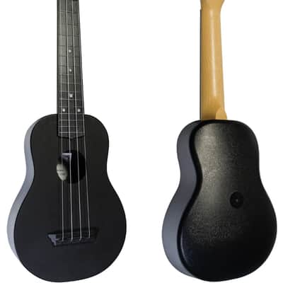 Flight TUS35 Black Travel Soprano Ukulele New - plastic and a laminate linden top - black image 3