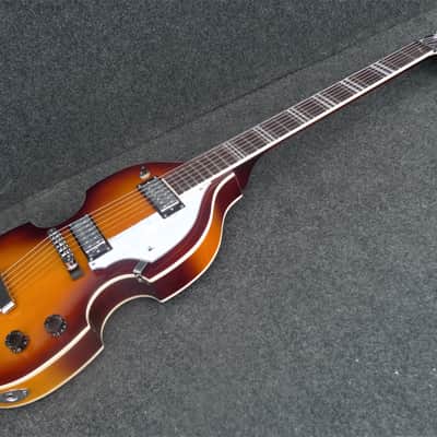Hofner HI-459-SB Ignition PRO Beatle 6 String Electric Guitar Sunburst Violin Beatle Body Shape image 4