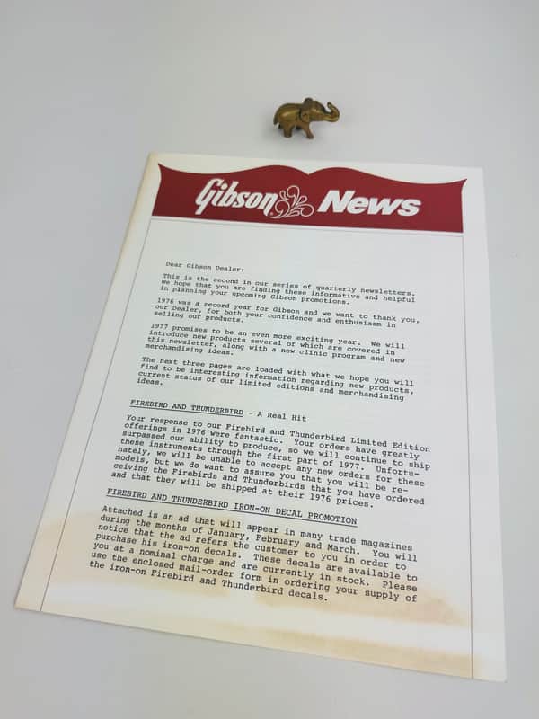Gibson News Dealer Newsletter 1977 image 1
