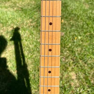 MusiKraft Super Strat - Black w/white polka dots- EVH image 9