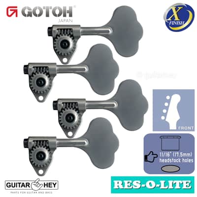 NEW Gotoh GRL510C-12 Bass 4-String 11/16" RES-O-LITE Tuners - ANTIQUE X-CHROME