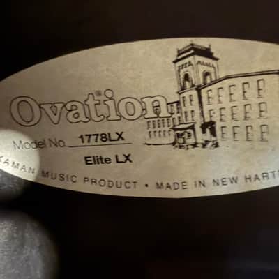 Ovation 1778LX Elite LX Sunburst Acoustic/Electric Guitar with Hardshell Case image 11