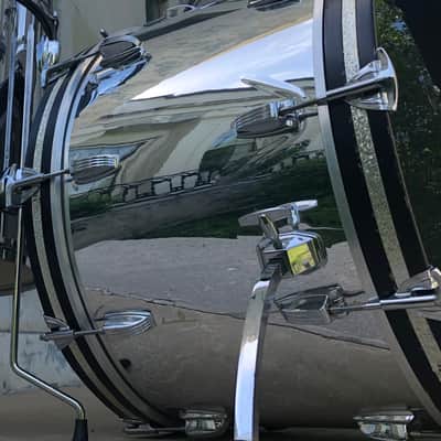 1988 Ludwig COW 22" Classic Maple Bass Drum 6-Ply - Chrome Over Wood image 5