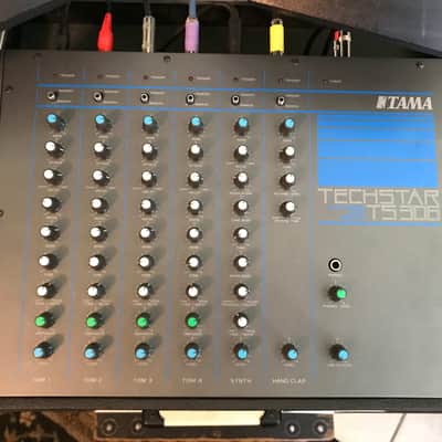 Tama Techstar TS306 and five TS100 BK pad w/ accessories 1985 - Black image 2