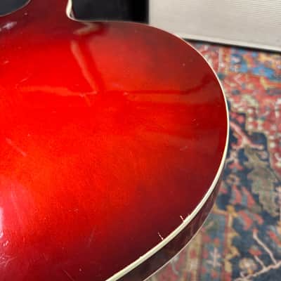 1969 Harmony Rocket I Model H53-1 Red Burst Made in USA Hard Case - 1969 image 17
