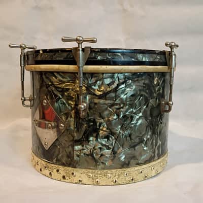 Walberg & Auge 13" tack bottom tom drum 1930s - BDP Black Diamond Pearl image 1