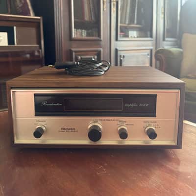 Pioneer SR-202W Reverb Amplifier 1971 - 1977 - Silver with Wood Sides image 2