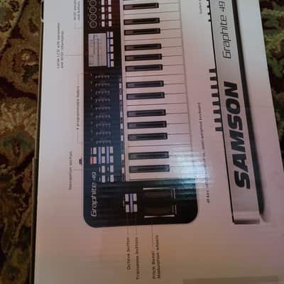 Samson Graphite 49 USB MIDI Keyboard Controller 2010s - Black/White image 3